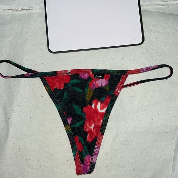 PINK Victoria’s Secret Cotton V-STRING THONG Panty XL - Picture 3 of 13